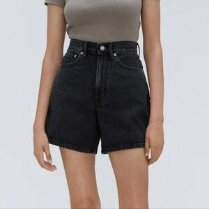 EVERLANE A-Line Denim Short Storm Black Size 25